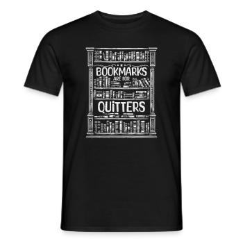 Bookmarks are for slackers for - Men's T-Shirt - black - Front - AI Model Male 178 light (178cm)