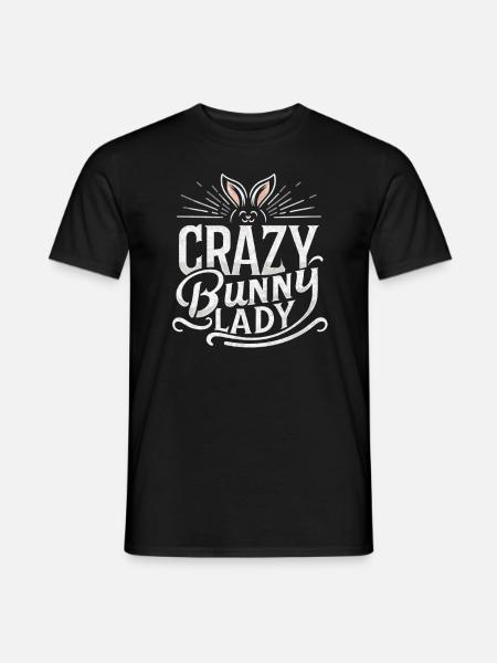 Crazy Bunny Lady - Men's T-Shirt - black