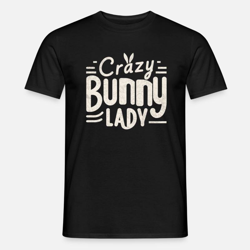 Crazy Bunny Lady - Men's T-shirt - black