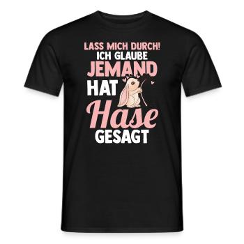 Kaninchen Hase - Männer T-Shirt - Schwarz - Vorne - AI Model Male 178 light (178cm)