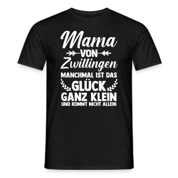 Mutter Zwillingsmama Mama von Zwillingen - Männer T-Shirt - Schwarz - Vorne - AI Model Male 178 light (178cm)