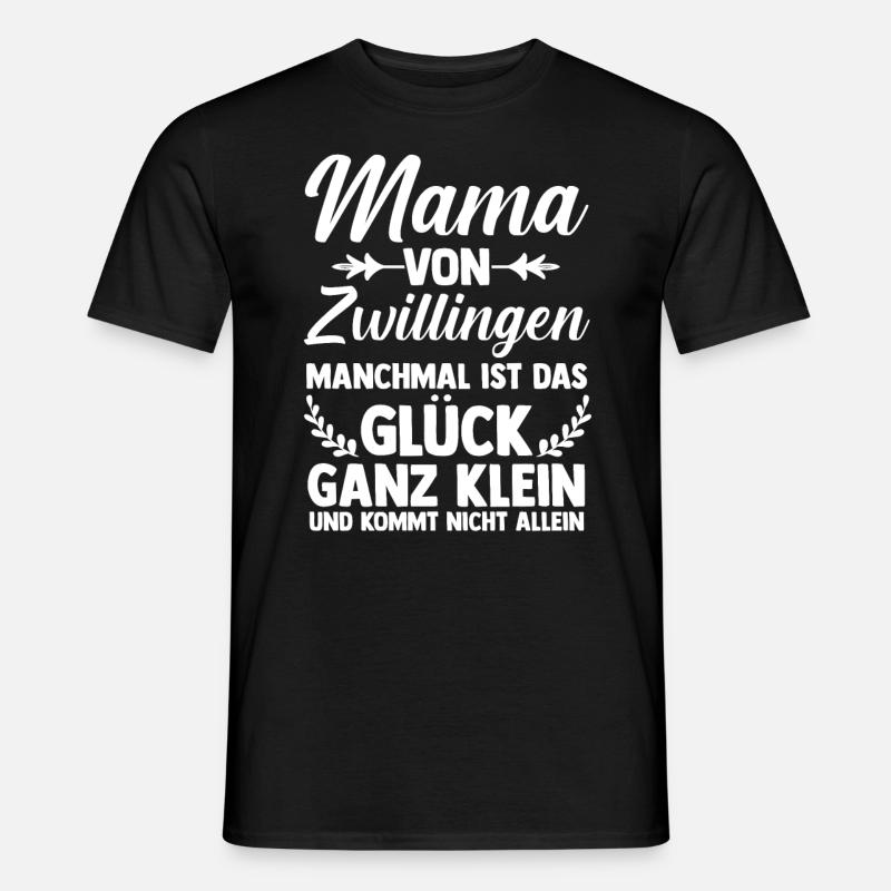Mutter Zwillingsmama Mama von Zwillingen - Männer T-Shirt - Schwarz