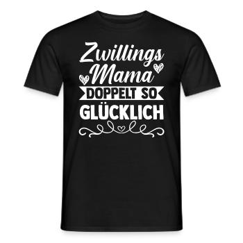 Mutter Mama von Zwillingen Zwillingsmama - Männer T-Shirt - Schwarz - Vorne - AI Model Male 178 light (178cm)