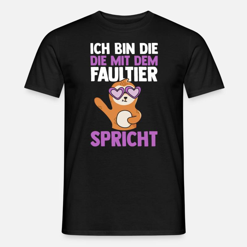 Faultier - Männer T-Shirt - Schwarz