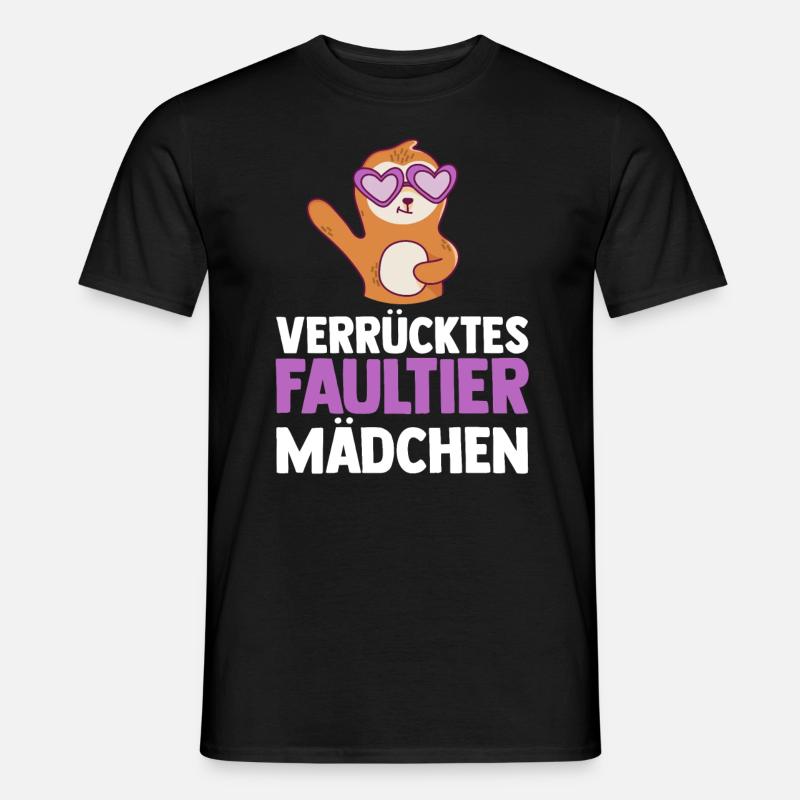 Faultier - Männer T-Shirt - Schwarz