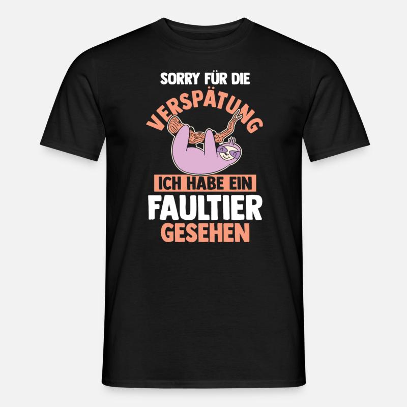 Faultier - Männer T-Shirt - Schwarz