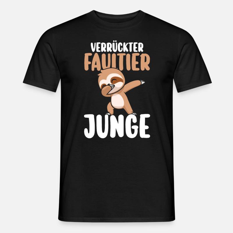 Faultier - Männer T-Shirt - Schwarz