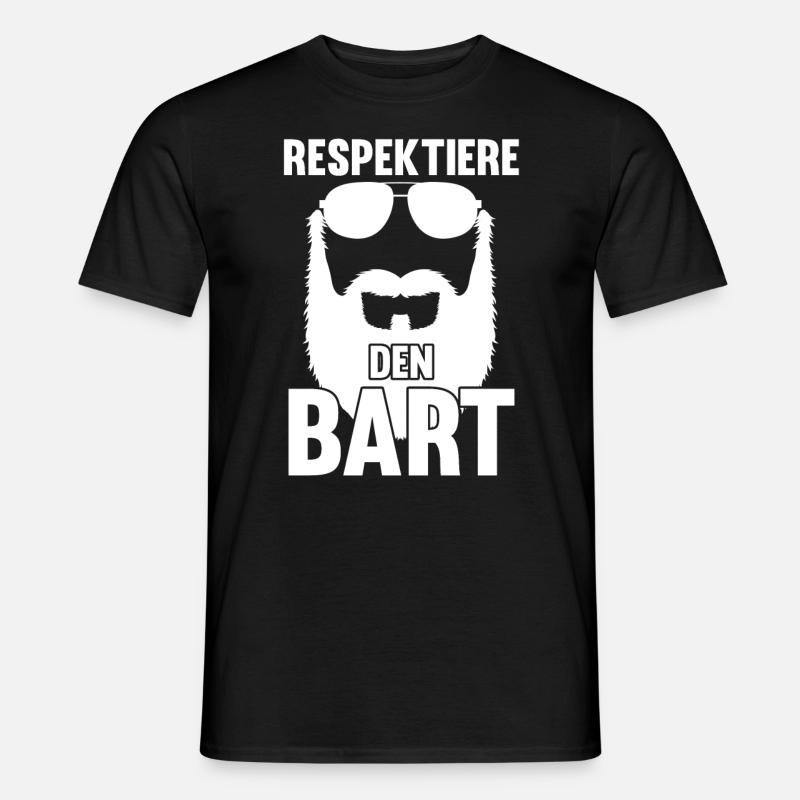 Bärtig Bartträger Schnurrbart Bart - Männer T-Shirt - Schwarz