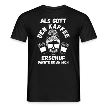 Als Gott Den Kaffee Erschuf Dachte Er An Mich - Männer T-Shirt - Schwarz - Vorne - AI Model Male 178 light (178cm)