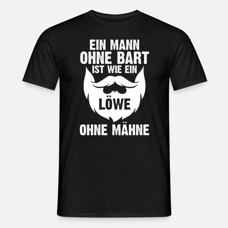 Bärtig Bartträger Schnurrbart Bart - Männer T-Shirt - Schwarz