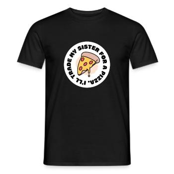 Soeur pour la pizza - Coquine - T-shirt homme - noir - Devant - AI Model Male 178 light (178cm)