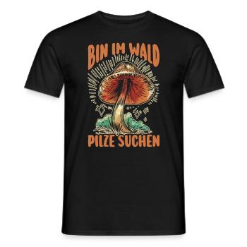 Pilz Pilze Pilzjäger Pilzsammler - Männer T-Shirt - Schwarz - Vorne - AI Model Male 178 light (178cm)