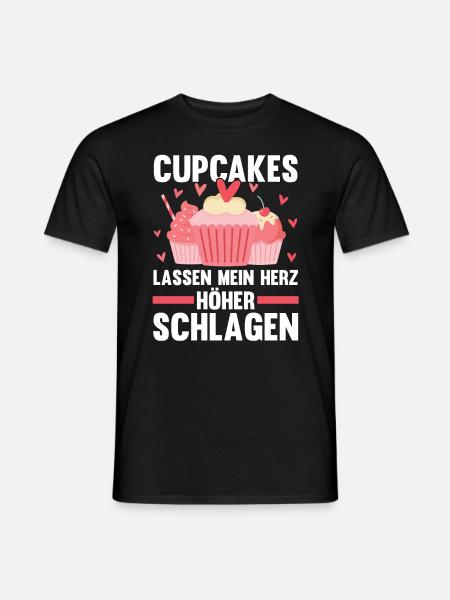Backen Cupcakes - Männer T-Shirt - Schwarz