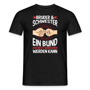 Geschwister Bruder und Schwester - Männer T-Shirt - Schwarz - Vorne - AI Model Male 178 light (178cm)