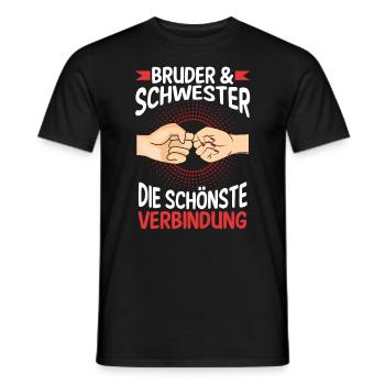 Geschwister Bruder und Schwester - Männer T-Shirt - Schwarz - Vorne - AI Model Male 178 light (178cm)