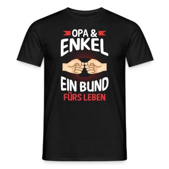 Großvater Opa und Enkel - Männer T-Shirt - Schwarz - Vorne - AI Model Male 178 light (178cm)