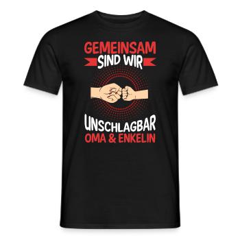 Oma Großmutter und Enkelin - Männer T-Shirt - Schwarz - Vorne - AI Model Male 178 light (178cm)