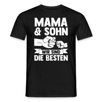 Mutter Muttertag Mama und Sohn - Männer T-Shirt - Schwarz - Vorne - AI Model Male 178 light (178cm)