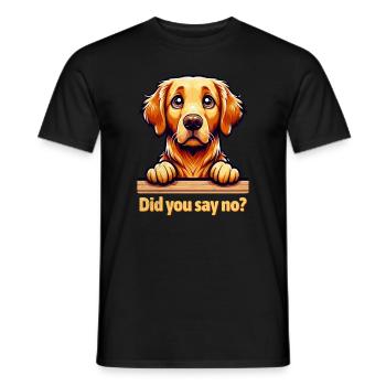 Mignon Golden Retriever - T-shirt homme - noir - Devant - AI Model Male 178 light (178cm)