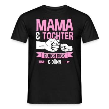 Mutter Muttertag Mama und Tochter - Männer T-Shirt - Schwarz - Vorne - AI Model Male 178 light (178cm)