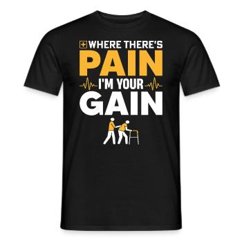Vom Schmerz Profitieren – Versprechen Des - Männer T-Shirt - Schwarz - Vorne - AI Model Male 178 light (178cm)