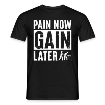 « Endurer la douleur, accepter le gain – - T-shirt homme - noir - Devant - AI Model Male 178 light (178cm)