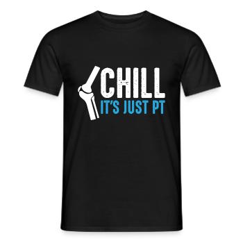 Détendez-vous, c’est l’heure de la pause – décontracté - T-shirt homme - noir - Devant - AI Model Male 178 light (178cm)