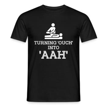 Healing Touch – Schmerz In Trost Verwandeln - Männer T-Shirt - Schwarz - Vorne - AI Model Male 178 light (178cm)