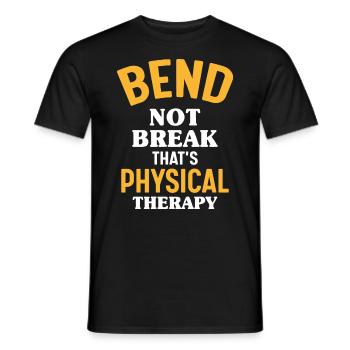 „mastering The Bend – Resilience In Therapy“ - Männer T-Shirt - Schwarz - Vorne - AI Model Male 178 light (178cm)