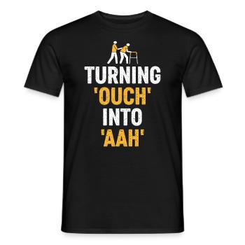 From Pain To Relief – Soothing Therapy Art - Men's T-Shirt - black - Front - AI Model Male 178 light (178cm)