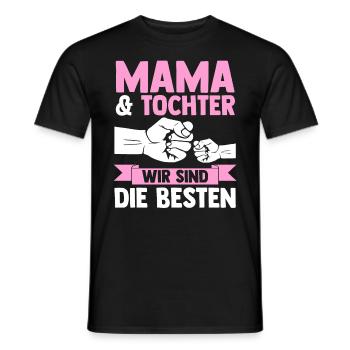 Mutter Muttertag Mama und Tochter - Männer T-Shirt - Schwarz - Vorne - AI Model Male 178 light (178cm)