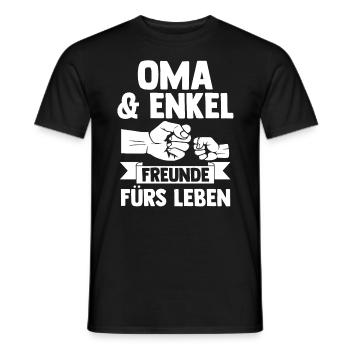 Oma Großmutter und Enkel - Männer T-Shirt - Schwarz - Vorne - AI Model Male 178 light (178cm)