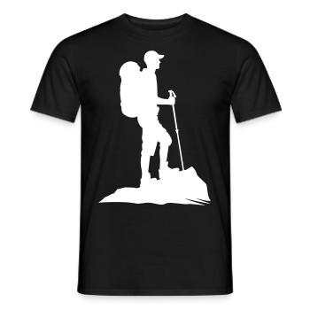 Wander Wanderer Wanderung - Männer T-Shirt - Schwarz - Vorne - AI Model Male 178 light (178cm)