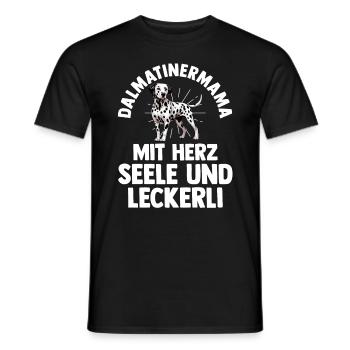 Hund Dalmatiner - Männer T-Shirt - Schwarz - Vorne - AI Model Male 178 light (178cm)