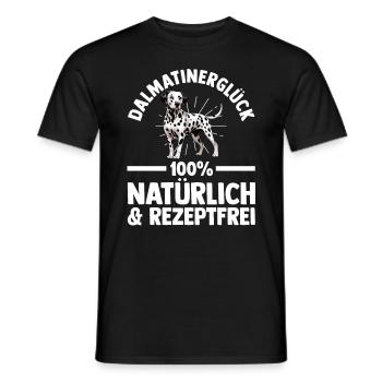 Hund Dalmatiner - Männer T-Shirt - Schwarz - Vorne - AI Model Male 178 light (178cm)