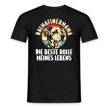 Mama Hundemama Hund Dalmatiner - Männer T-Shirt - Schwarz - Vorne - AI Model Male 178 light (178cm)
