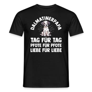 Hund Dalmatiner - Männer T-Shirt - Schwarz - Vorne - AI Model Male 178 light (178cm)