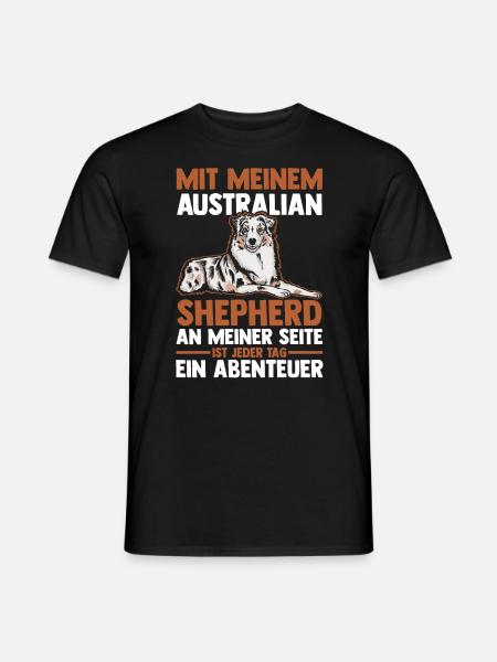Australian Shepherd Hund Aussie - Männer T-Shirt - Schwarz