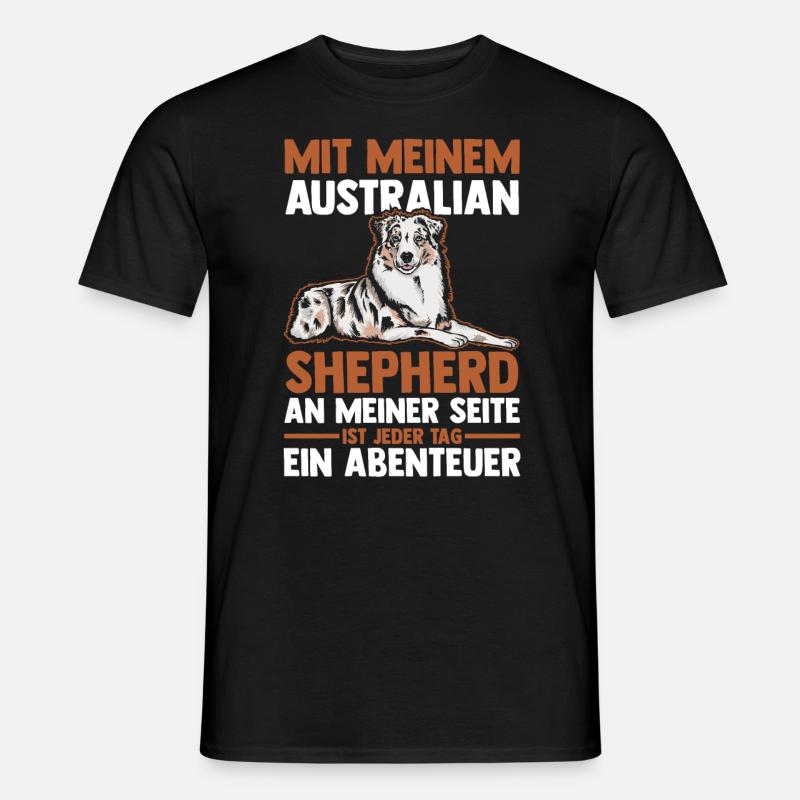 Australian Shepherd Hund Aussie - Männer T-Shirt - Schwarz