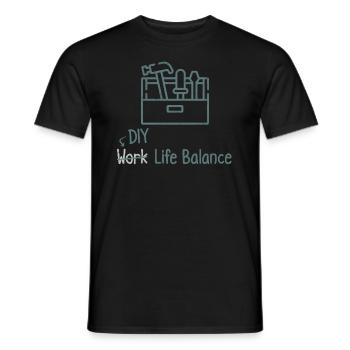 Diy Work Life Balance – Basteln - Männer T-Shirt - Schwarz - Vorne - AI Model Male 178 light (178cm)