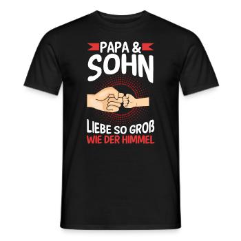 Papa Sohn Vater Familie Geschenk - Männer T-Shirt - Schwarz - Vorne - AI Model Male 178 light (178cm)
