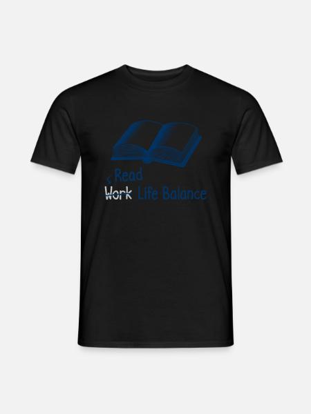 Read Work Life Balance – Bookworm Book Reading - Männer T-Shirt - Schwarz