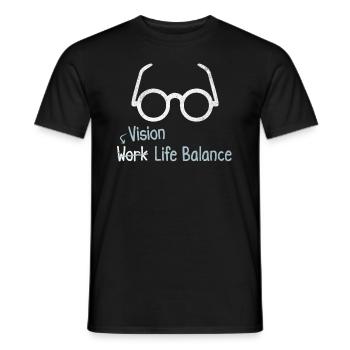 Vision Work-life-balance - Optometrist Profession - Men's T-Shirt - black - Front - AI Model Male 178 light (178cm)