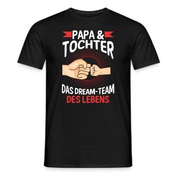 Papa Tochter Vater Familie Geschenk - Männer T-Shirt - Schwarz - Vorne - AI Model Male 178 light (178cm)