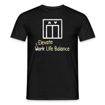 Erhöhen Sie Die Work-life-balance – - Männer T-Shirt - Schwarz - Vorne - AI Model Male 178 light (178cm)