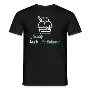 Scoop Work Life Balance – Eiscreme-urlaub - Männer T-Shirt - Schwarz - Vorne - AI Model Male 178 light (178cm)