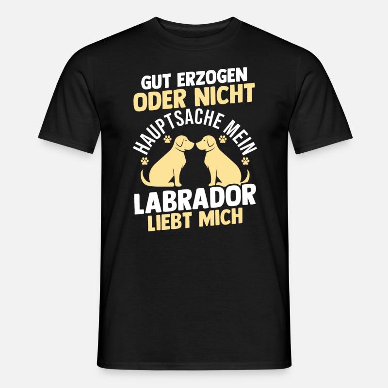Hund Labrador - Männer T-Shirt - Schwarz