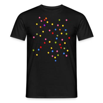 Confetti Carnival Colorful - Men's T-Shirt - black - Front - AI Model Male 178 light (178cm)