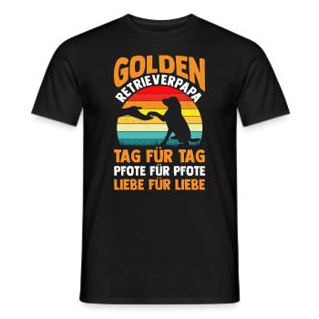 Dog Daddy Master Dog Golden Retriever - T-shirt homme - noir - Devant - AI Model Male 178 light (178cm)