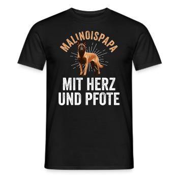 Belgian Shepherd Dad Father Malinois - Men's T-Shirt - black - Front - AI Model Male 178 light (178cm)